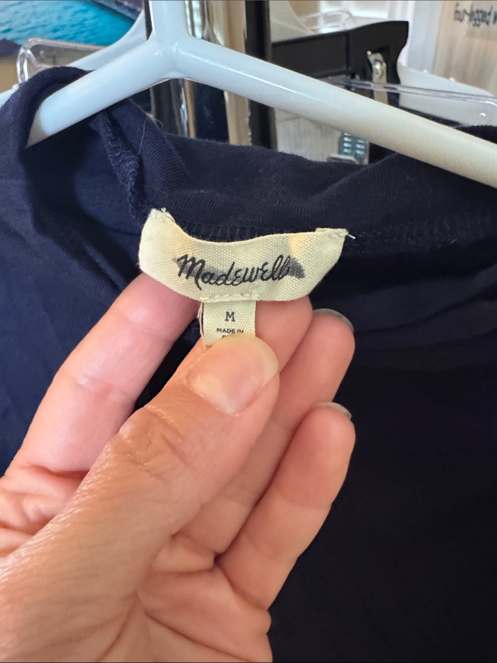Madewell navy blue top